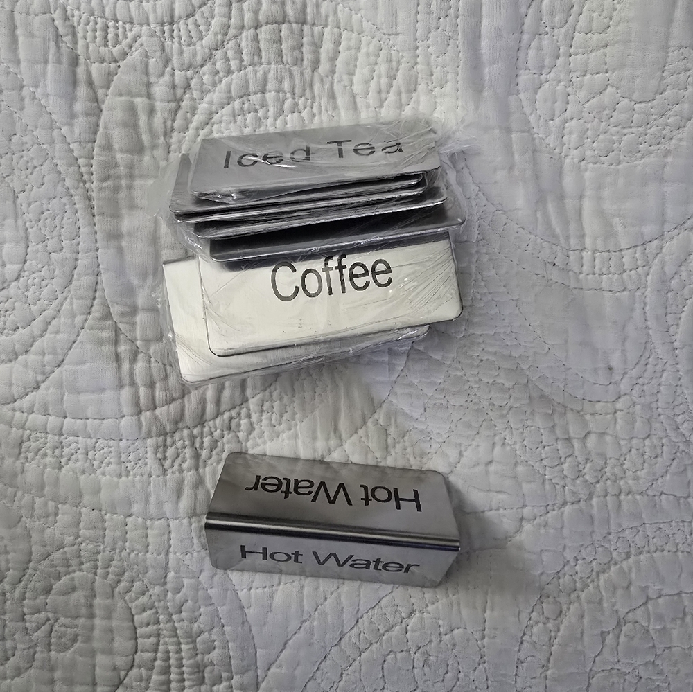 Stainless Steel Table Tent Sign Combo 3"x 1.5"